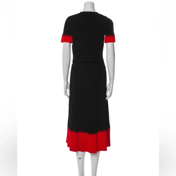 Alexander McQueen Black and Red Skirt Set